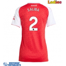 Arsenal William Saliba #2 Replica Home Shirt Ladies 2025-26 Short Sleeve